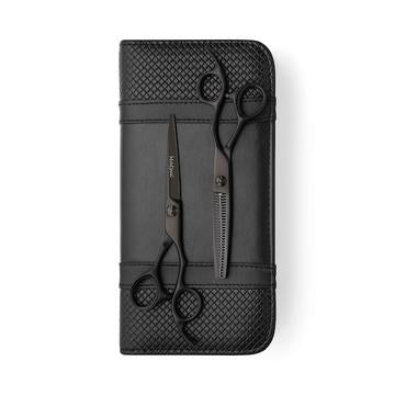 Matsui Mattschwarz Aichei 2024 Offset Friseur- und Modellierschere im Set