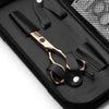 Linkshand Matsui Roségold Präzisions-Friseur- und Modellierschere im Set